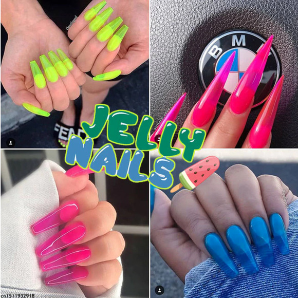 NEW 14 BOTTLES SET! Jelly Gel Nail Polish UV Glass Crystal Pride Transparent 90s - Picture 5 of 5